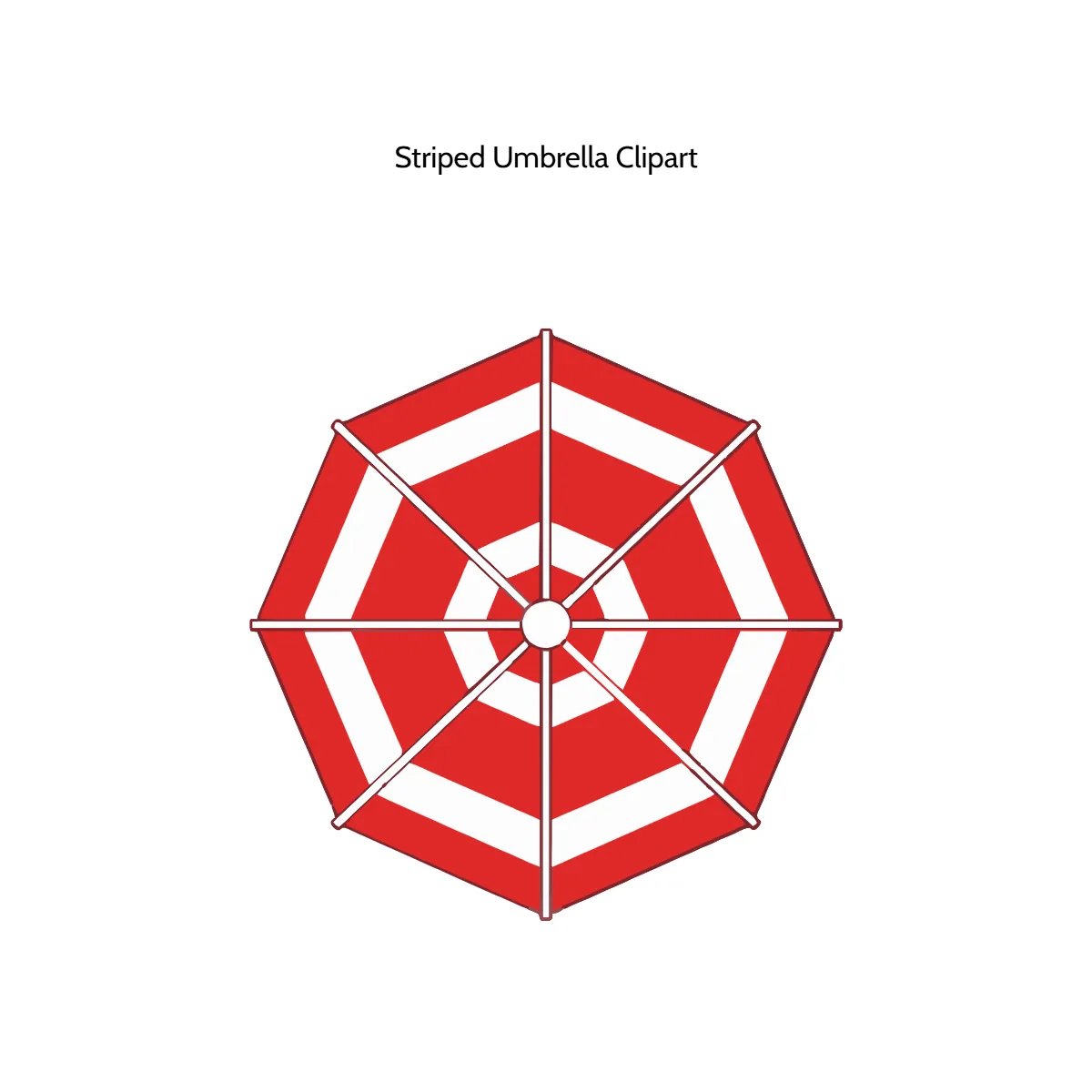 Free Striped Umbrella Vector Clipart (PNG, SVG) to Edit Online