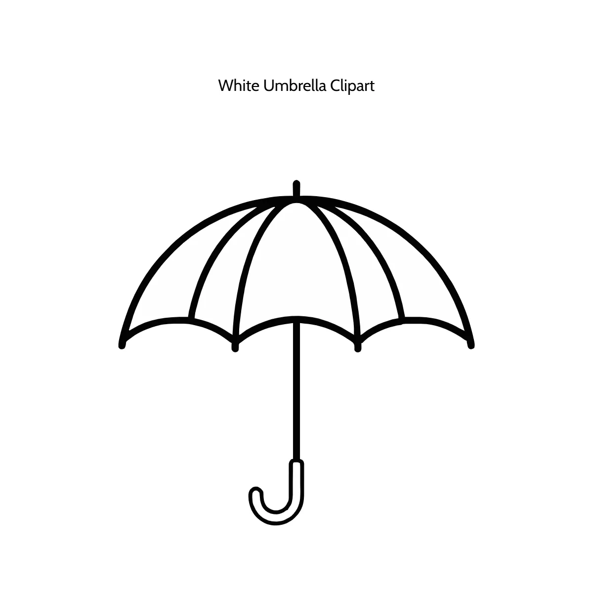 Free White Umbrella Vector Clipart (PNG, SVG) to Edit Online