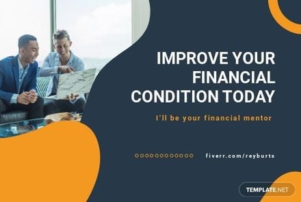Free Financial Consulting Services Fiverr Banner Template