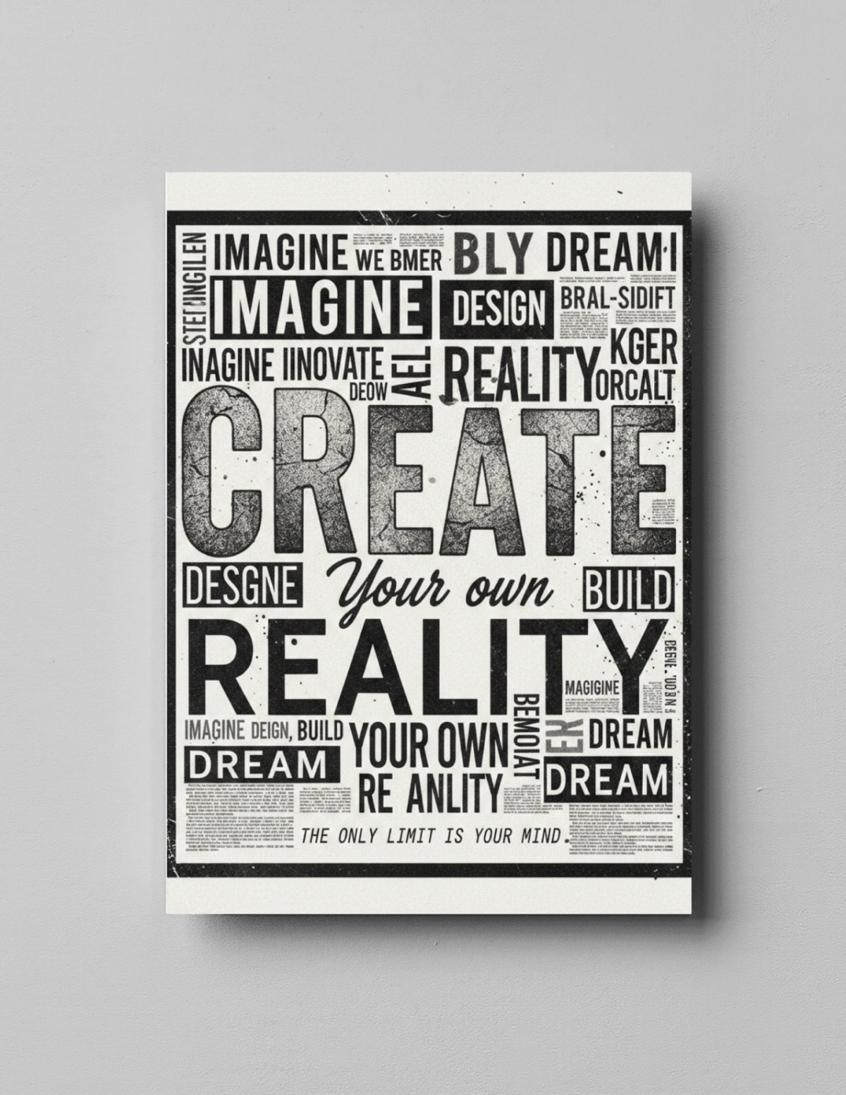 Free Simple Wall Poster Mockup Template to Edit Online