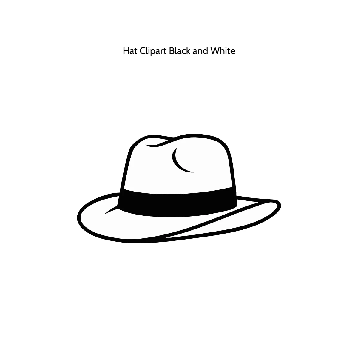 Free Hat Black and White Vector Clipart (PNG, SVG) to Edit Online