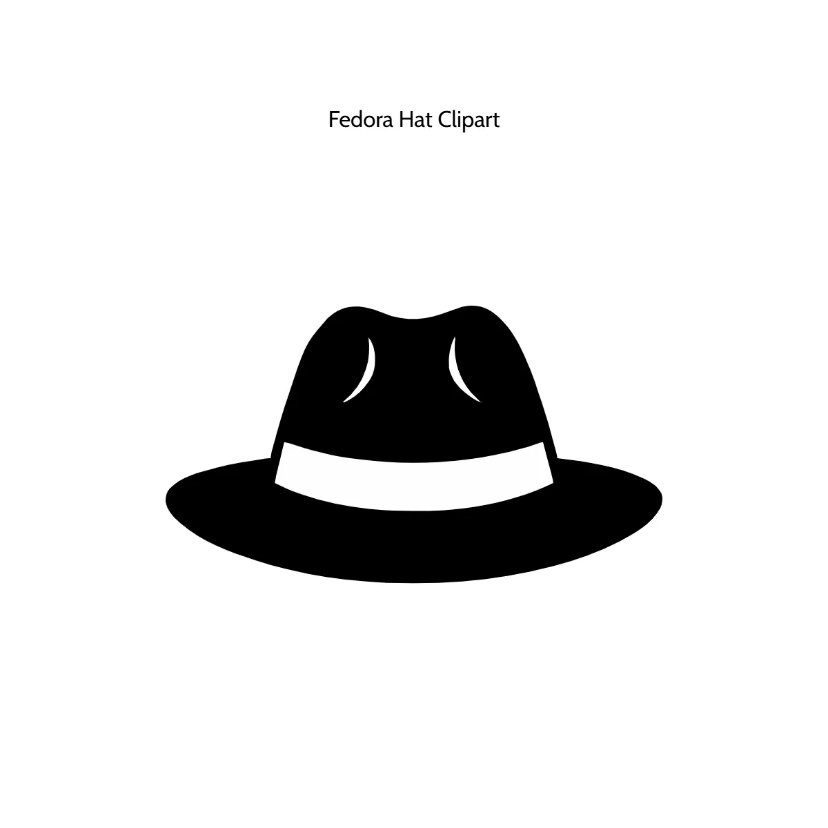Free Fedora Hat Vector Clipart (PNG, SVG) to Edit Online