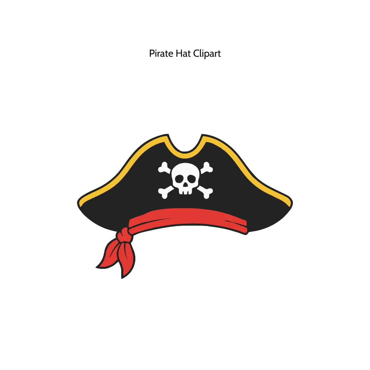 Free Pirate Hat Vector Clipart (PNG, SVG) to Edit Online