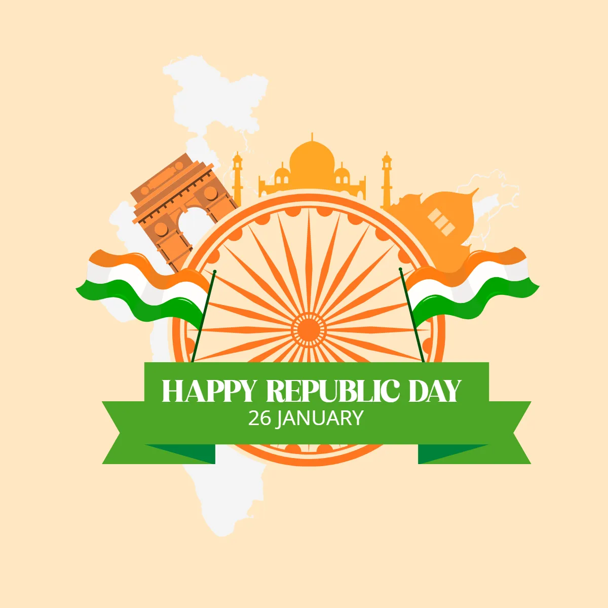 Free Wallpapers India Republic Day Cliparts Template to Edit Online