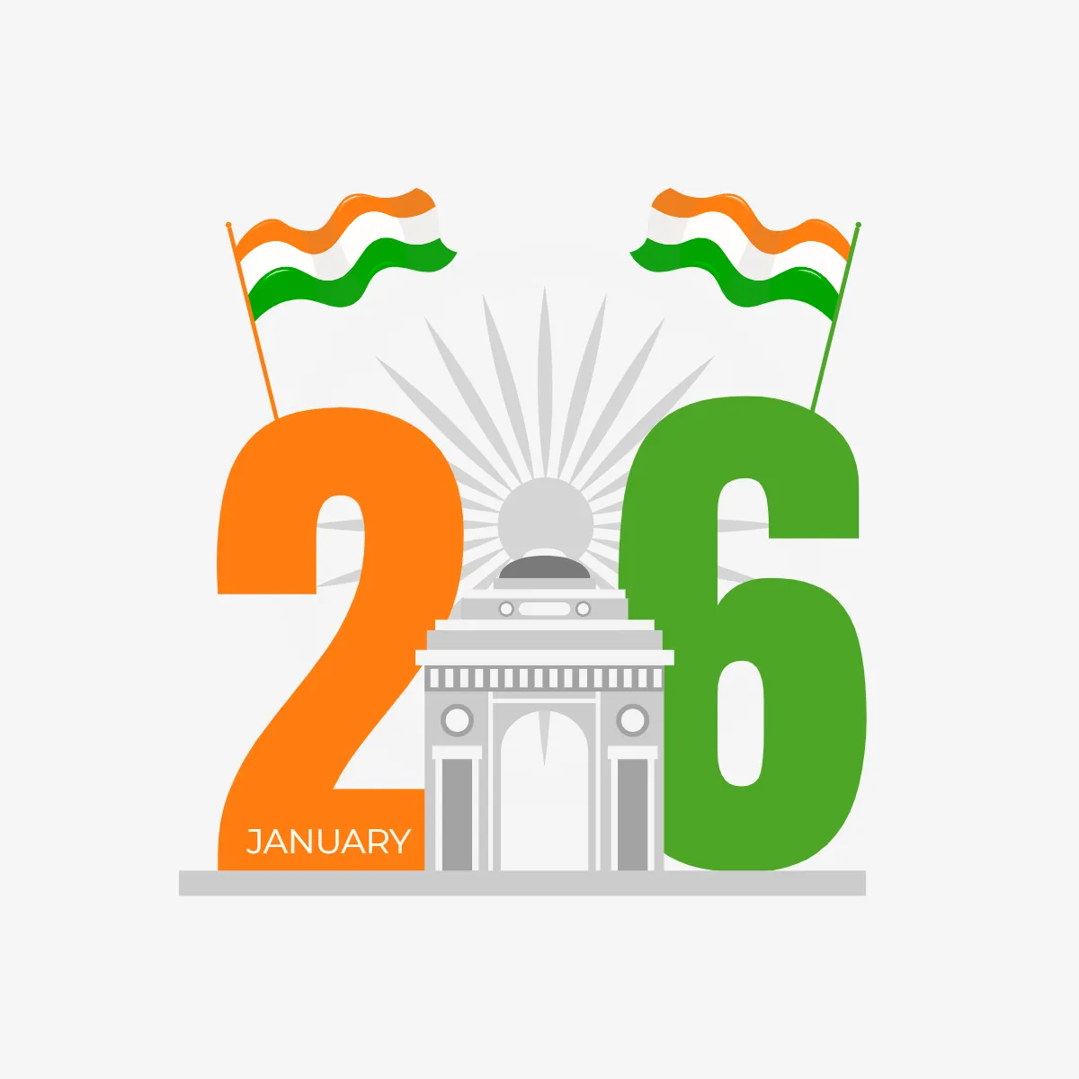 Free Happy Republic Day of India Cliparts Template to Edit Online