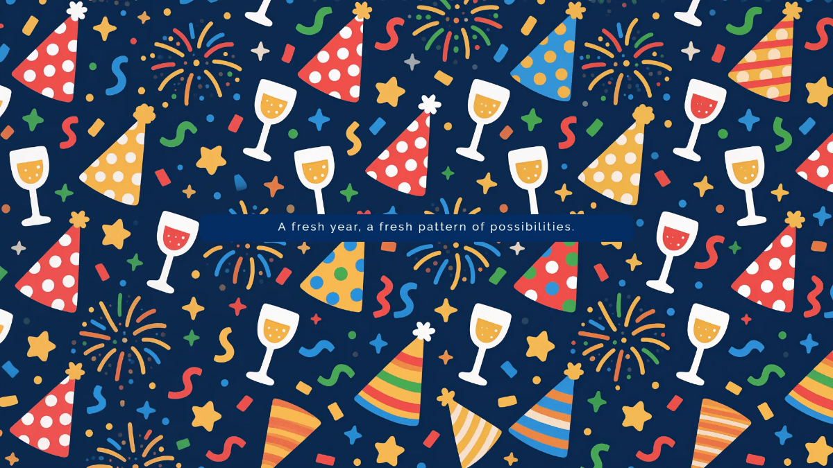 Free New Year Pattern Desktop Wallpaper Template to Edit Online
