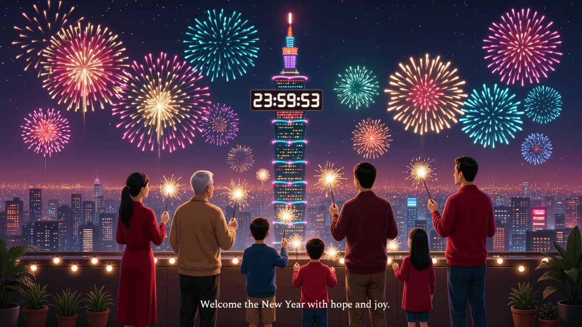 Free Beautiful New Year Desktop Wallpaper Template to Edit Online