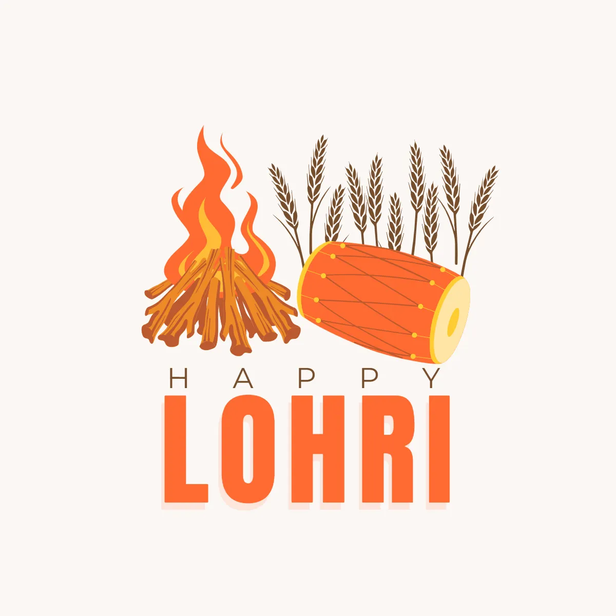Free Happy Lohri Clip Art Templates to Edit Online