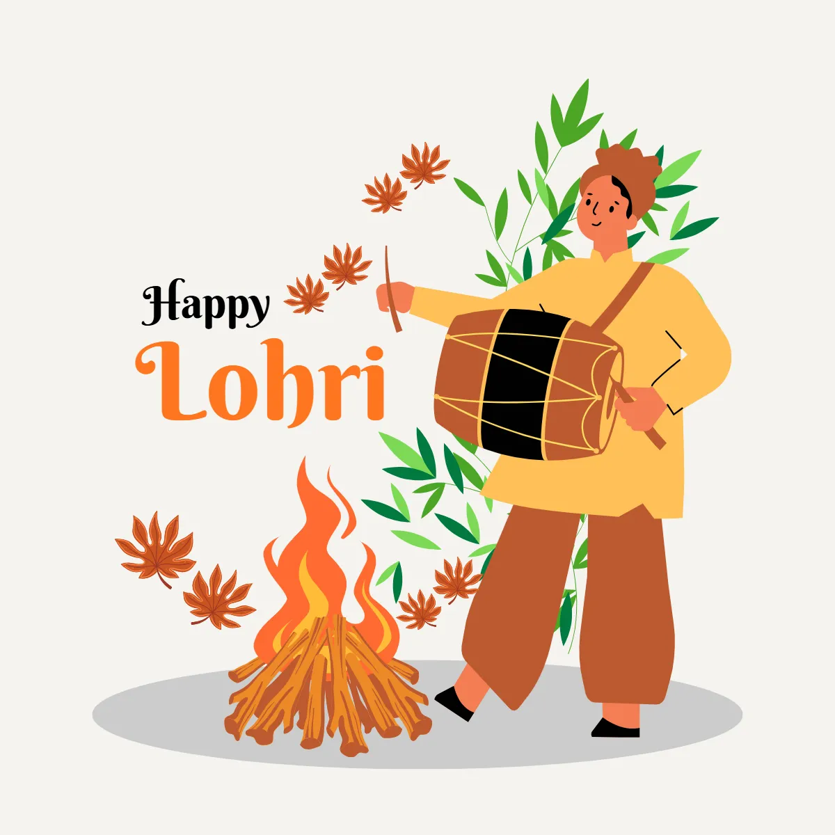 Free Flat Vector Lohri Clip Art Templates to Edit Online