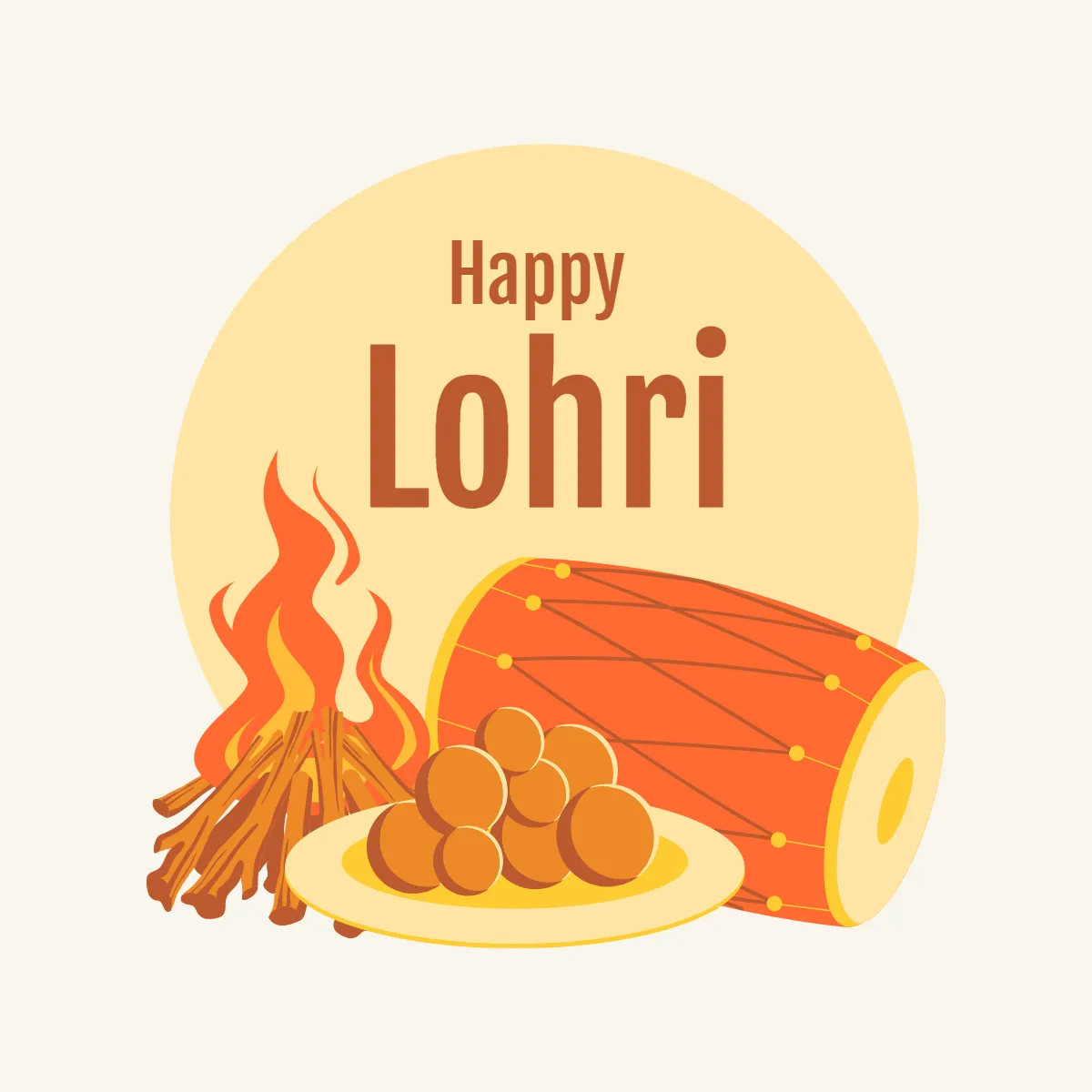 Free Simple Lohri Clip Art Templates to Edit Online