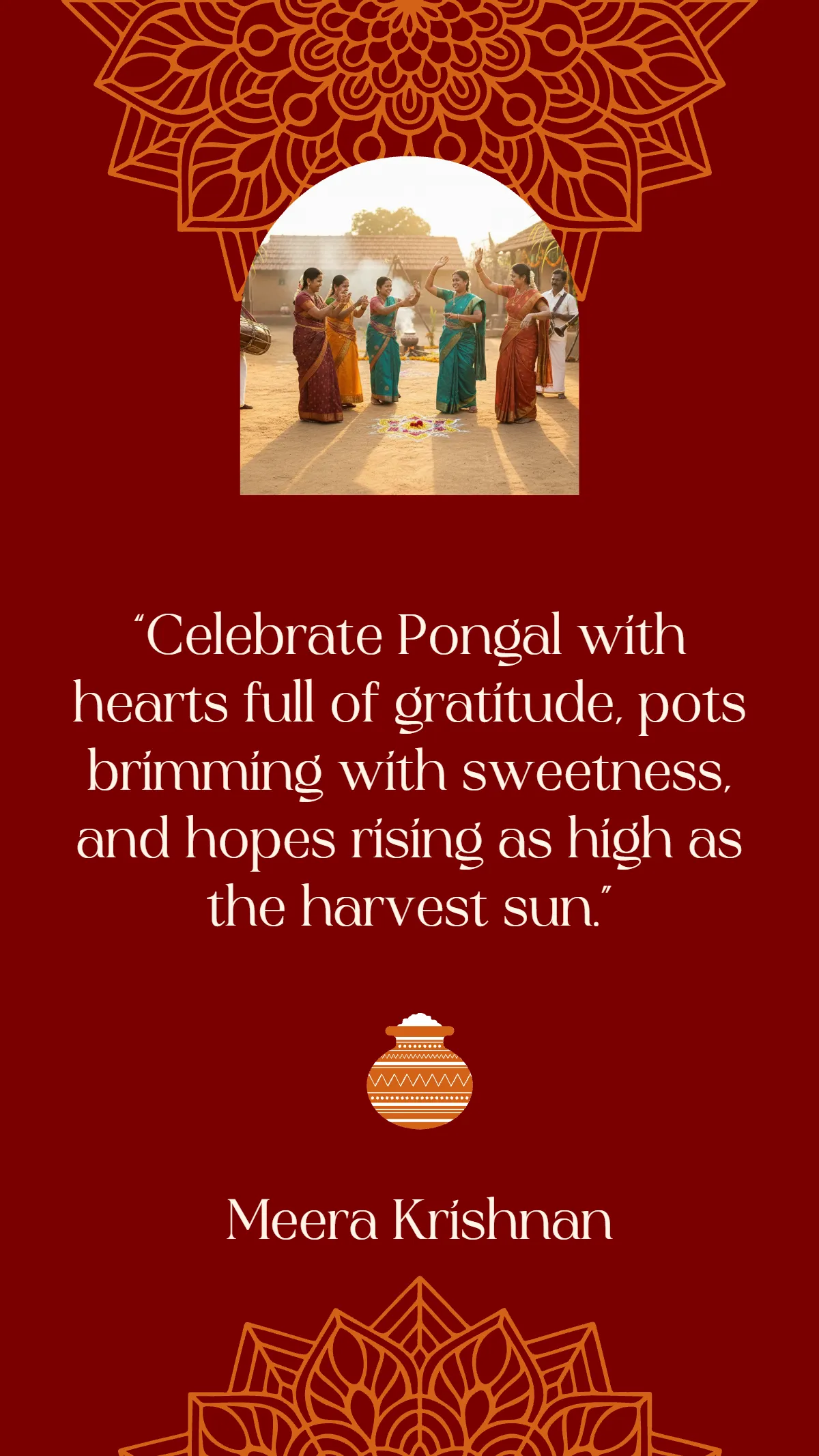Pongal Celebration Quote Template