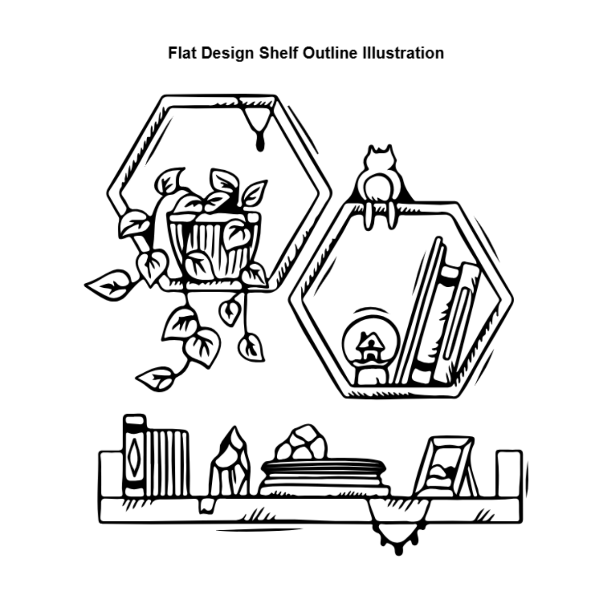 Free Flat Design Shelf Outline Illustration to Edit Online Free Flat Design Shelf Outline Illustration to Edit Online