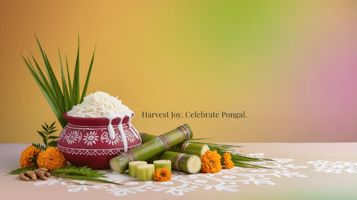 Free Pongal Fest Background Template to Edit Online