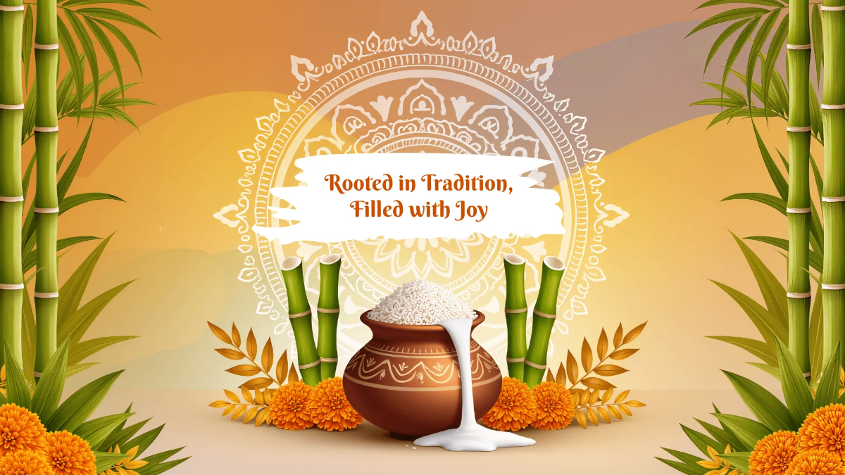 Free Traditional Pongal Background Template to Edit Online