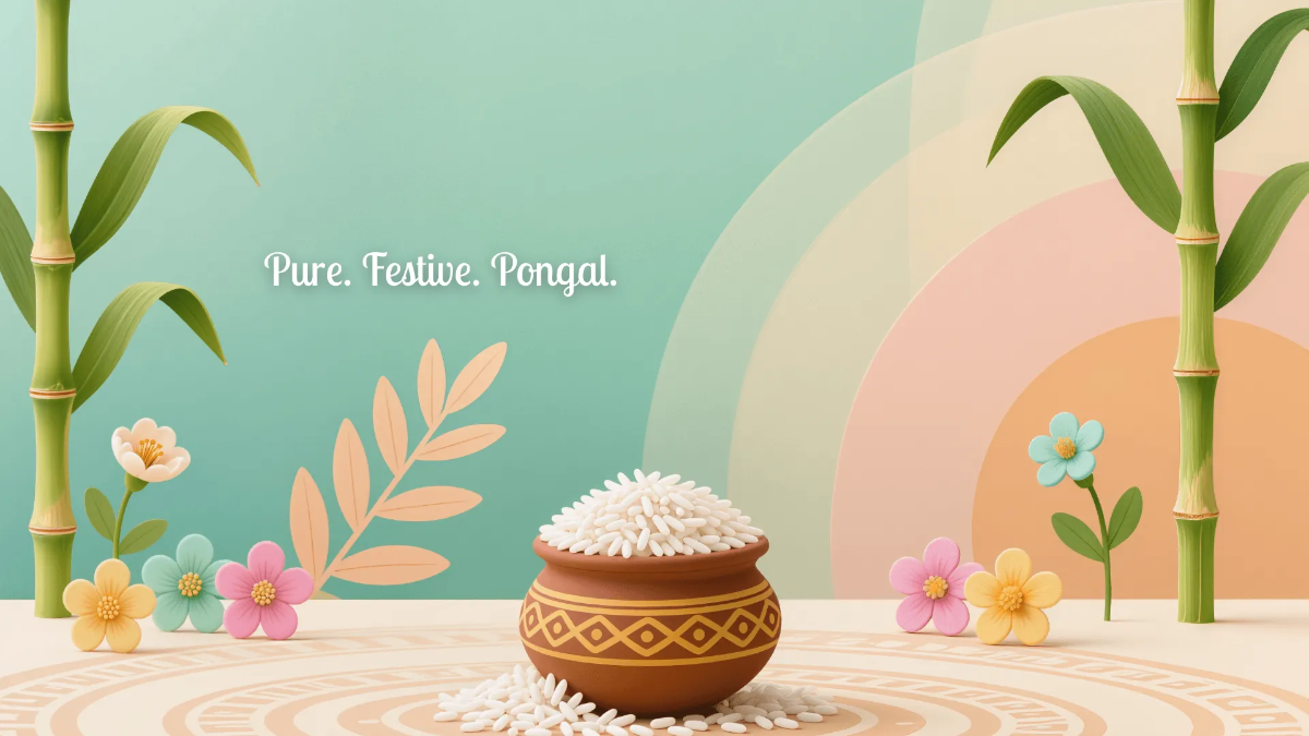 Free Illustrative Pongal Background Template to Edit Online