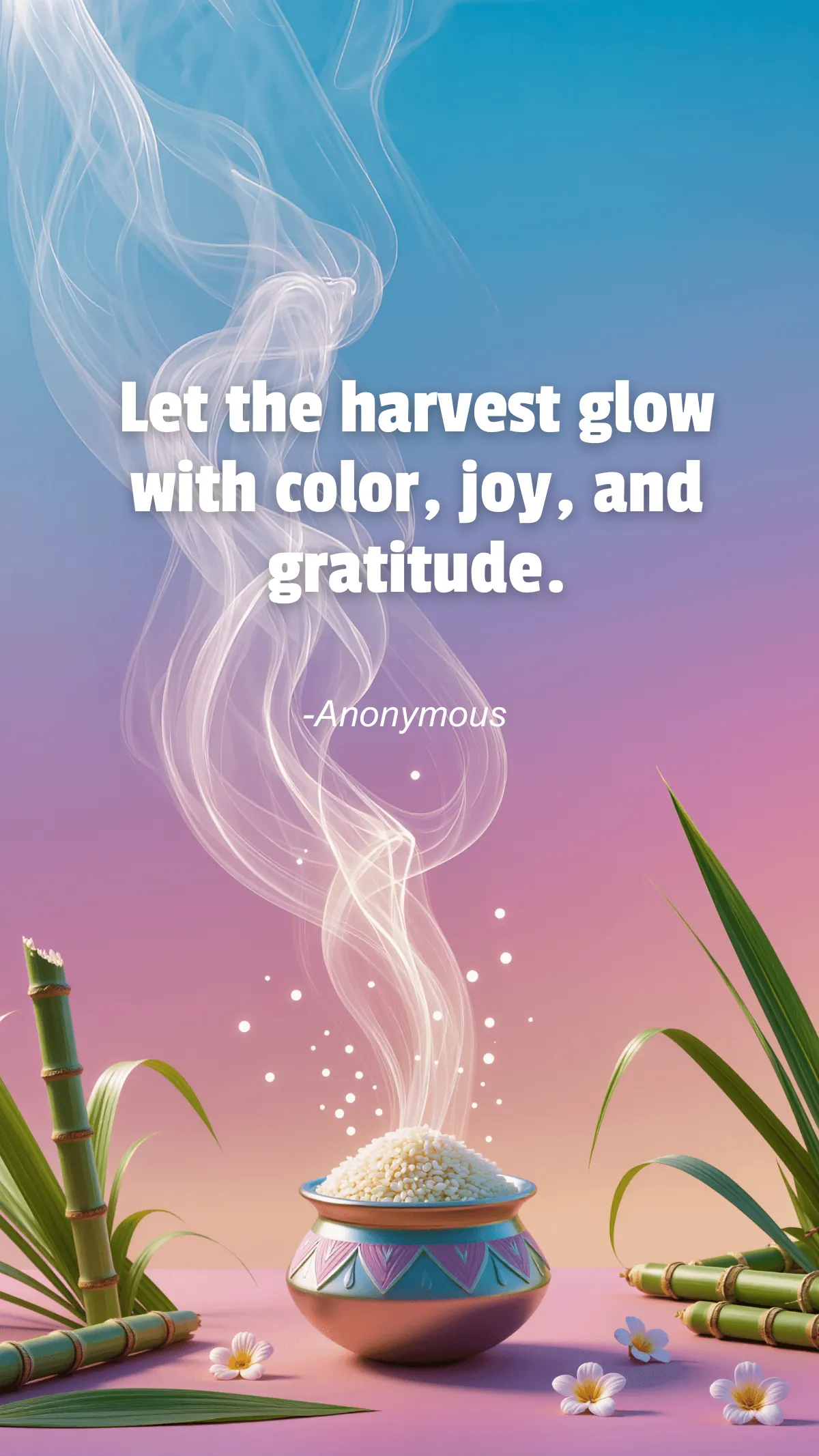 Free Colorful Pongal Quote Template to Edit Online