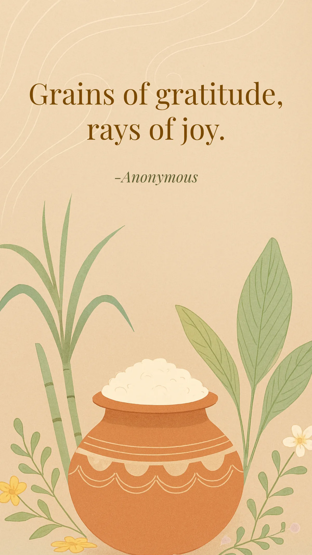 Free Aesthetic Pongal Quote Template to Edit Online