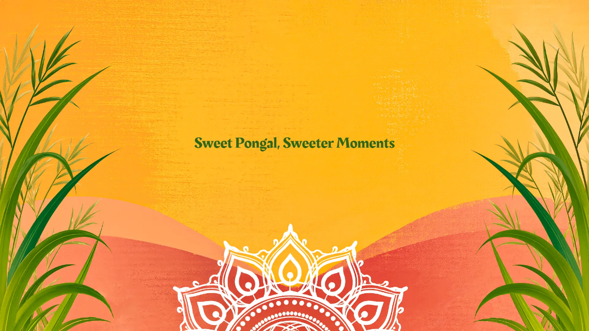 Free Modern Pongal Background Template to Edit Online
