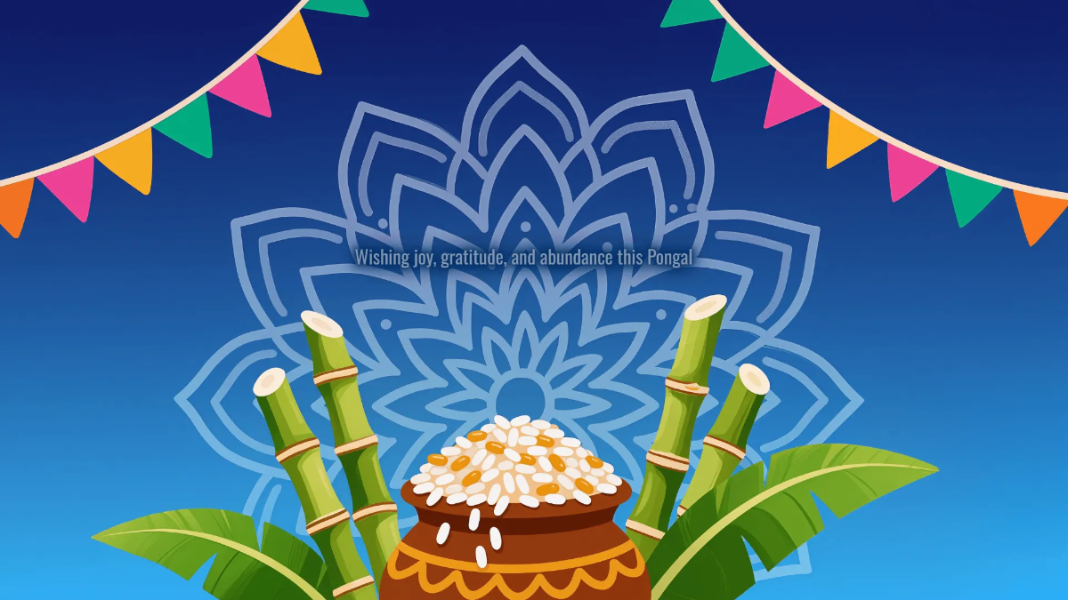 Free Happy Pongal Background Template to Edit Online