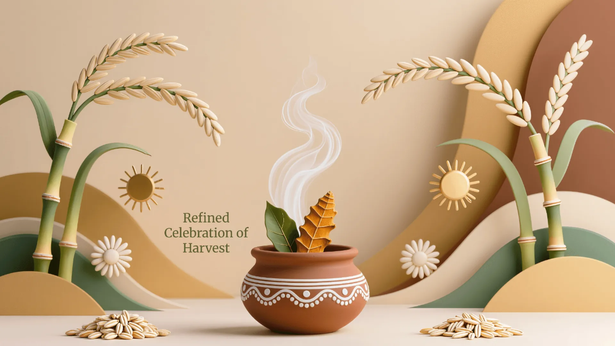 Free Professional Pongal Background Template to Edit Online