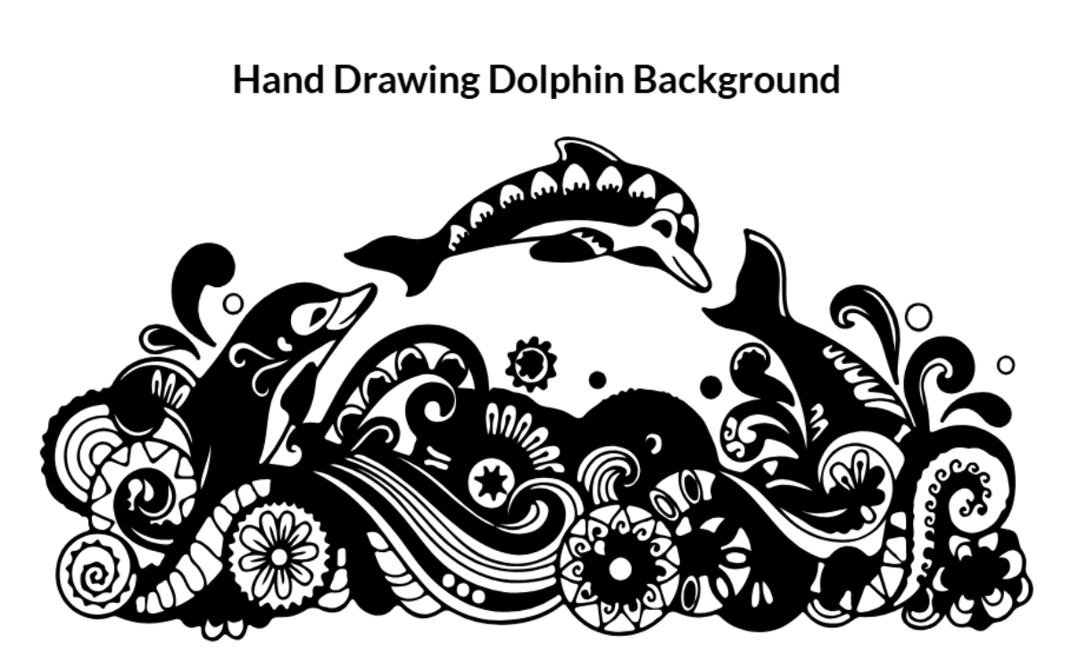 Free Hand Drawing Dolphin Background to Edit Online Free Hand Drawing Dolphin Background to Edit Online
