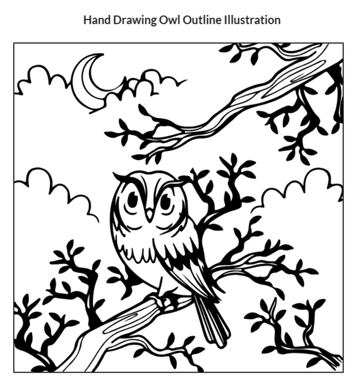 Free Hand Drawing Owl Outline Illustration to Edit Online Free Hand Drawing Owl Outline Illustration to Edit Online