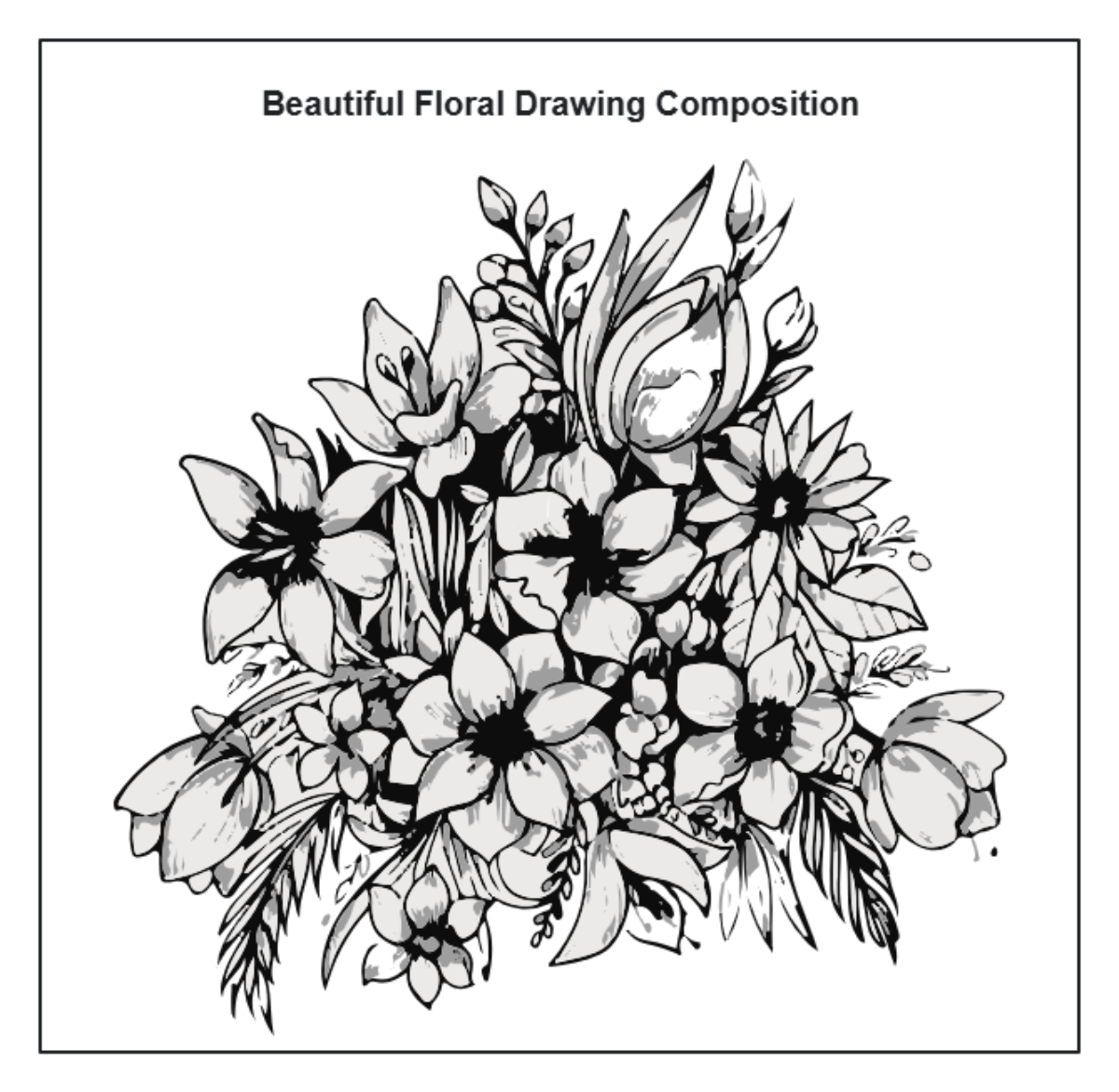Free Beautiful Floral Drawing Composition to Edit Online Free Beautiful Floral Drawing Composition to Edit Online