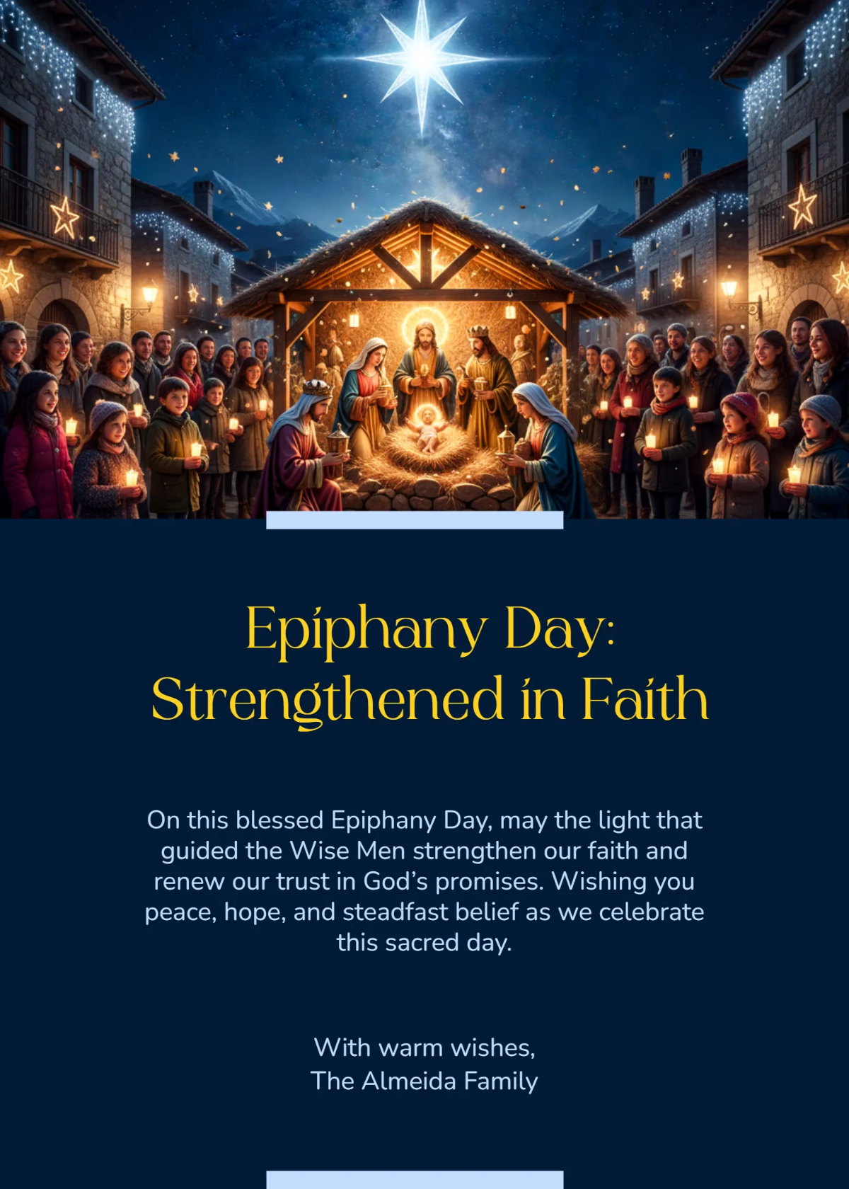 Epiphany Faith Wishes Template