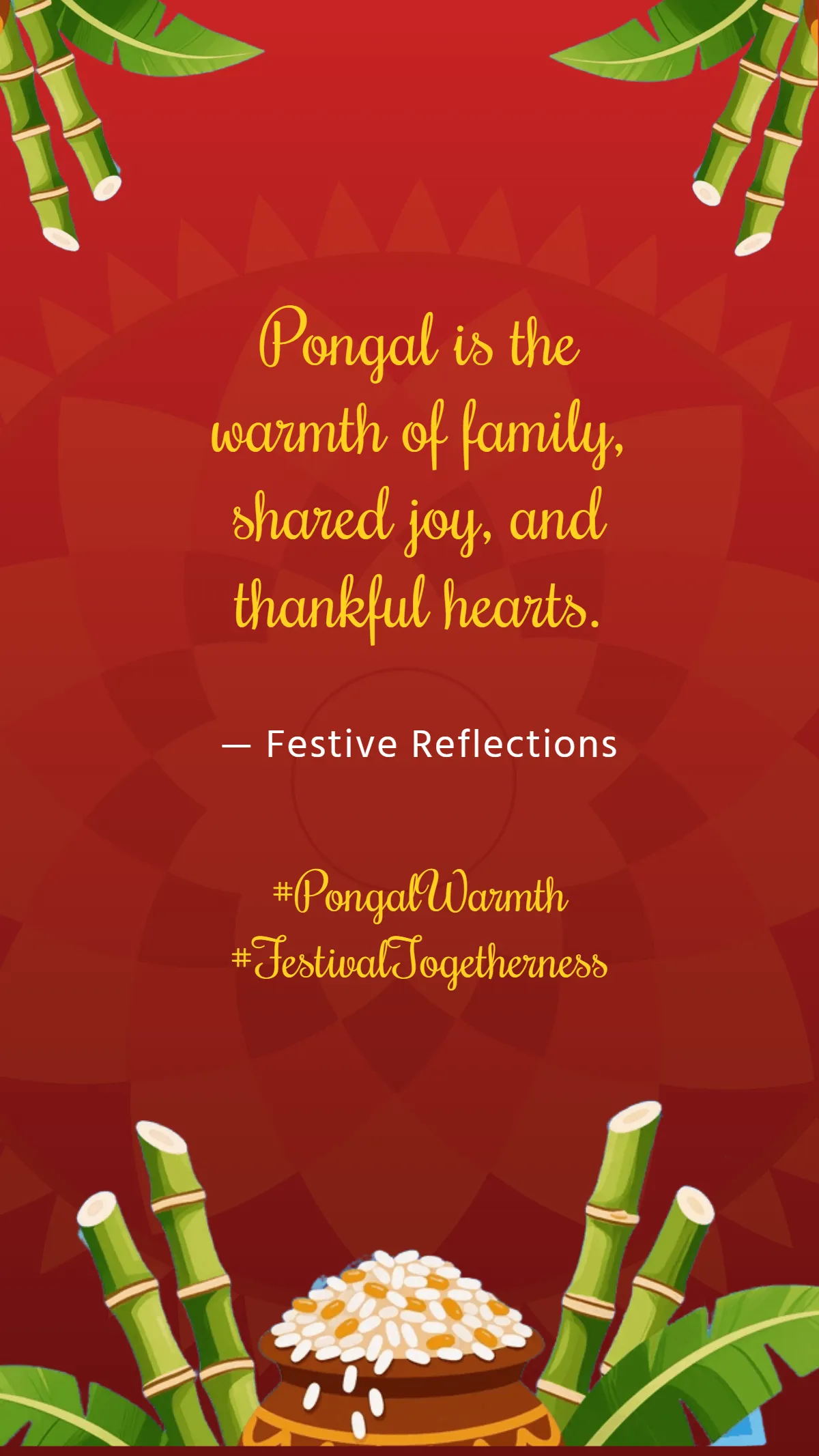Free Pongal Warmth Template to Edit Online