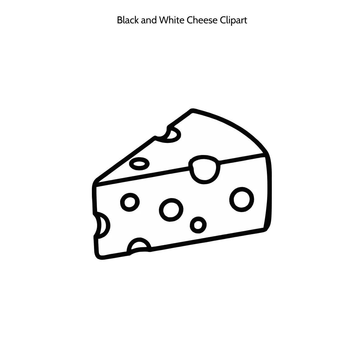 Free Black and White Cheese Clipart Template to Edit Online