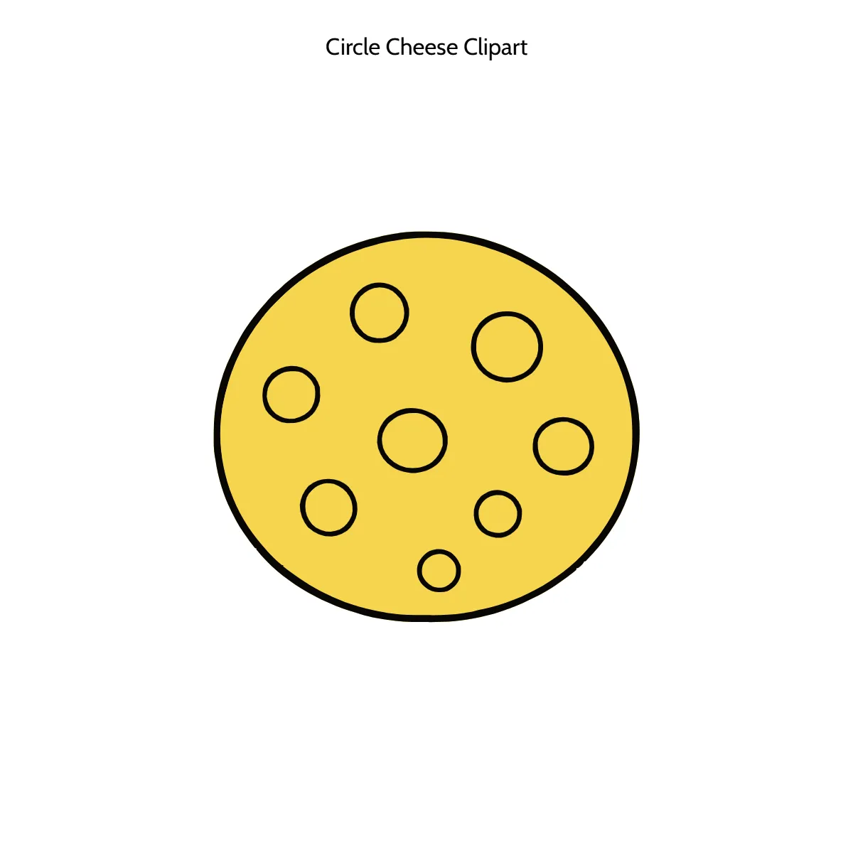 Free Circle Cheese Clipart Template to Edit Online