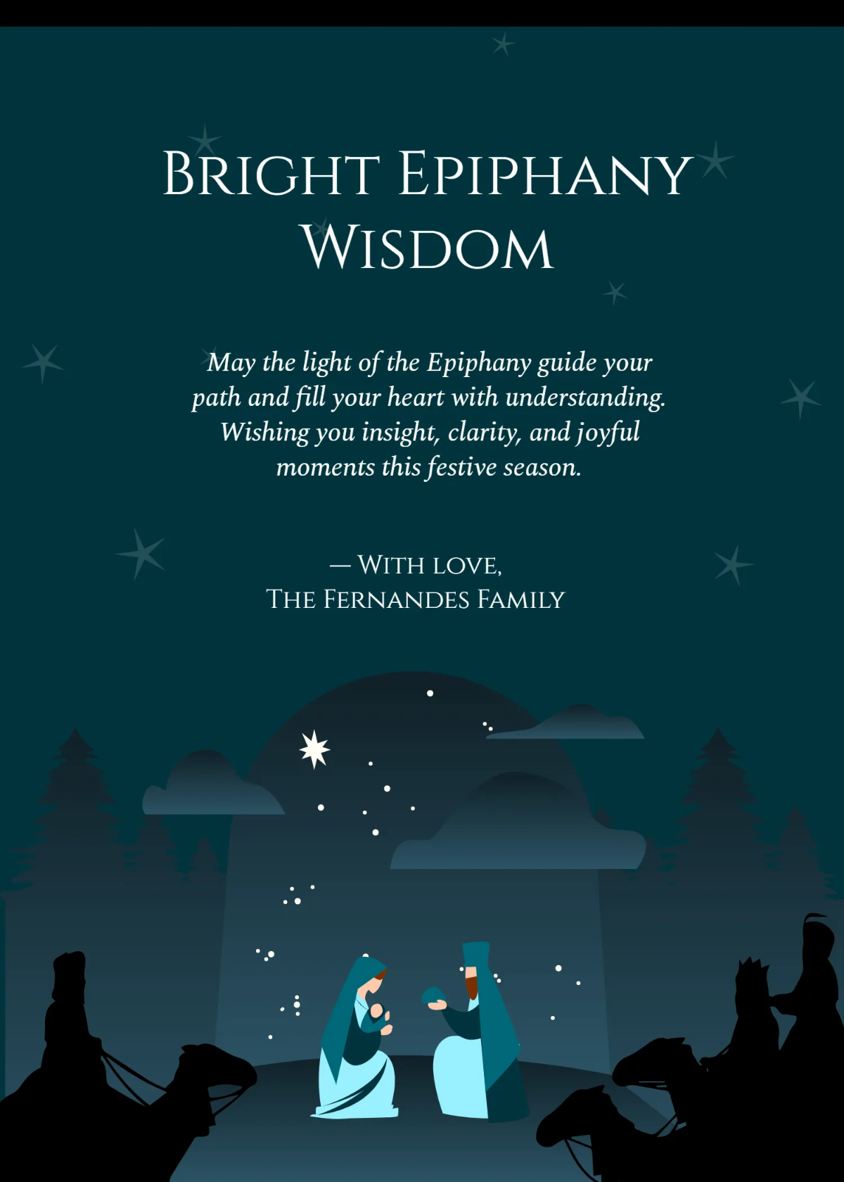 Free Epiphany Wisdom Wishes Template to Edit Online