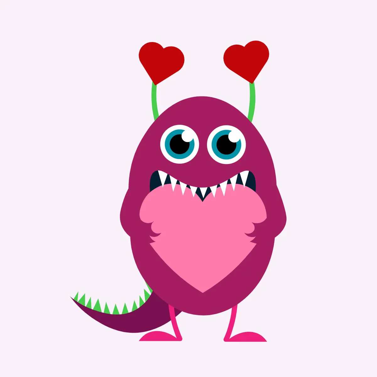 Free Monster Valentines Day Clip Arts Template to Edit Online