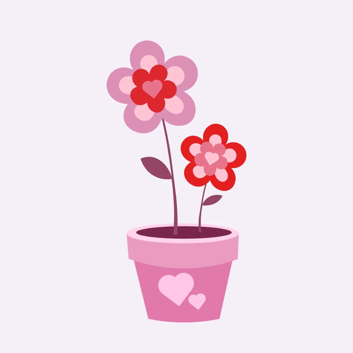 Free Flower Valentines Day Clip Arts Template to Edit Online