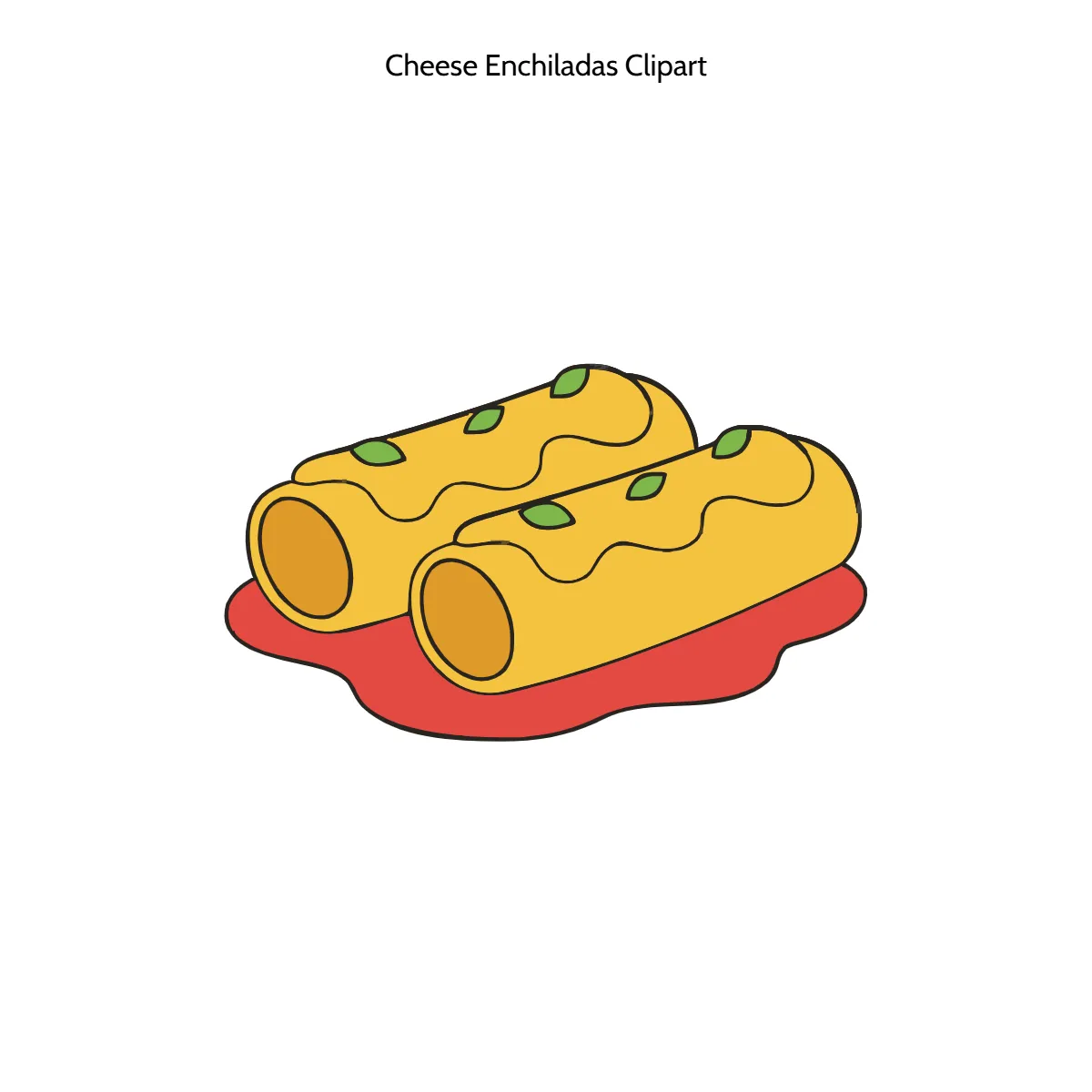 Free Cheese Enchiladas Vector Clipart (PNG, SVG) to Edit Online