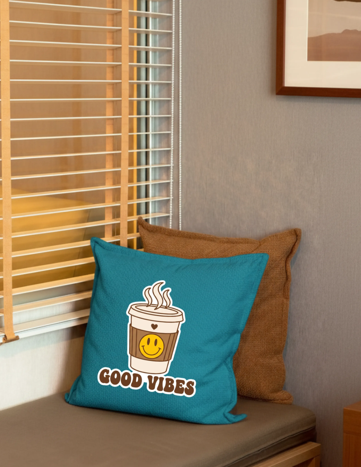 Free Colorful Sofa Pillow Mockup Template to Edit Online