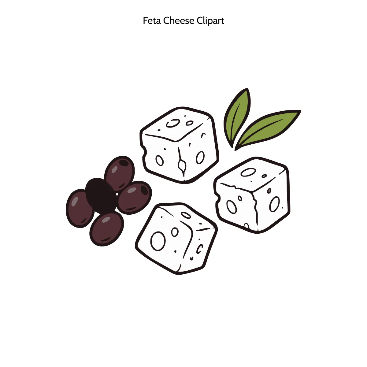 Free Feta Cheese Vector Clipart (PNG, SVG) to Edit Online