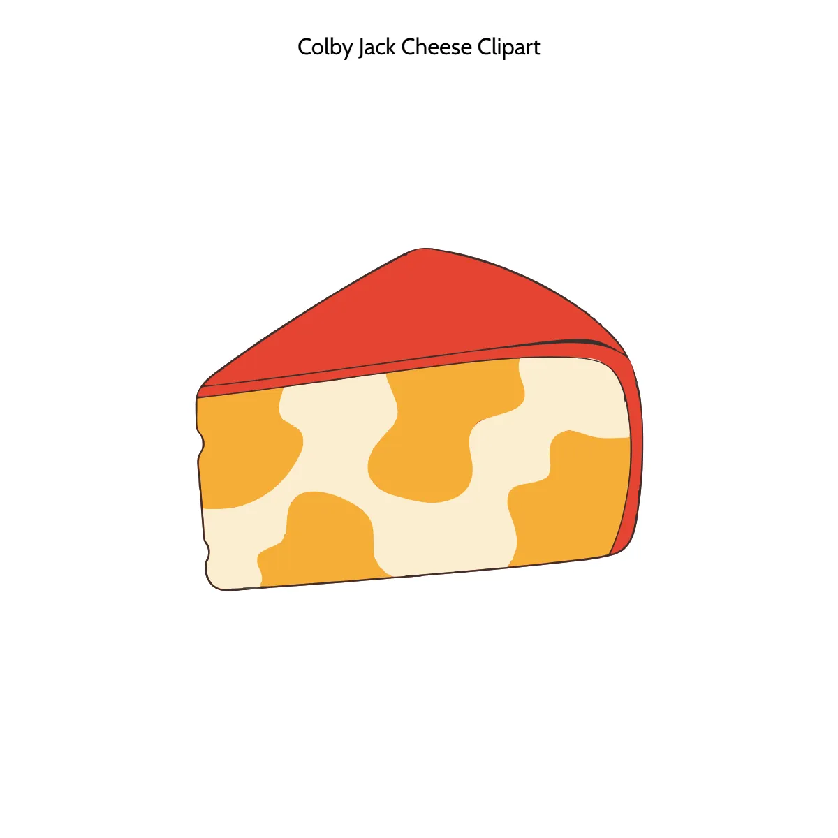 Free Colby Jack Cheese Vector Clipart (PNG, SVG) to Edit Online