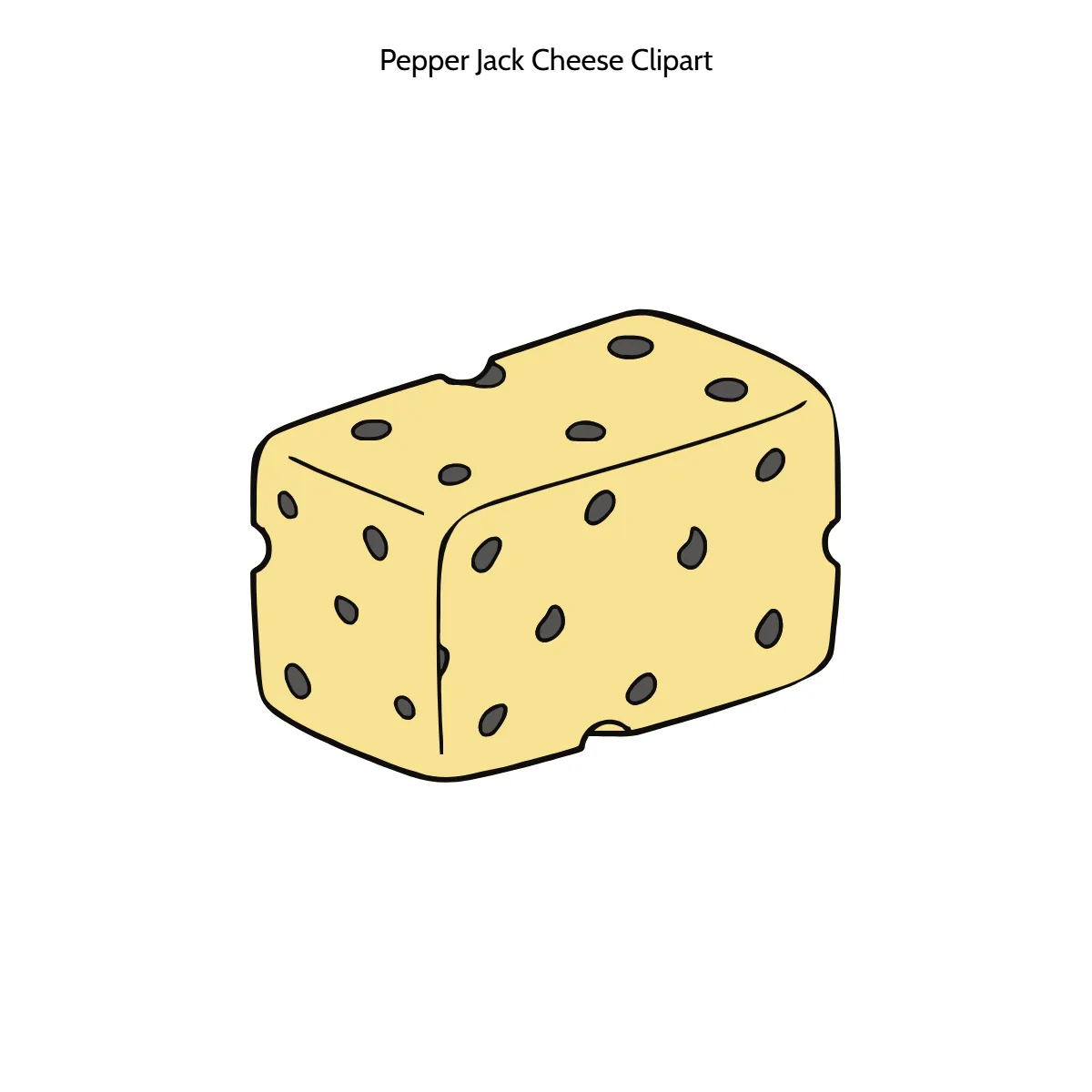 Free Pepper Jack Cheese Vector Clipart (PNG, SVG) to Edit Online