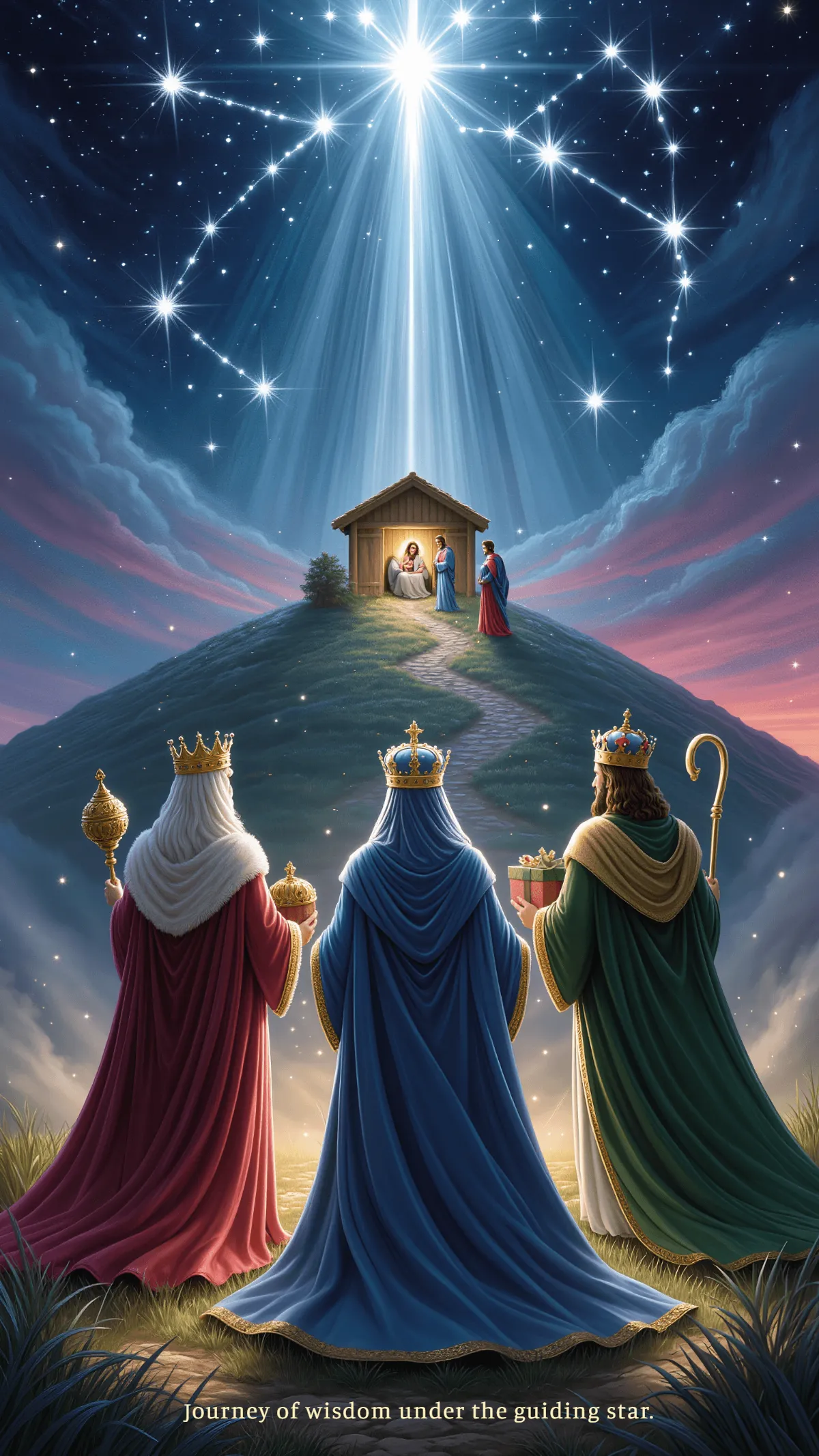 Free Epiphany Three Kings Wallpaper Template to Edit Online