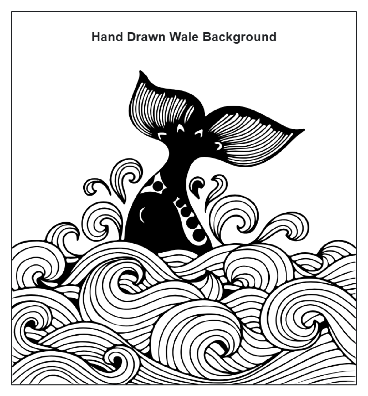 Free Hand Drawn Wale Background to Edit Online