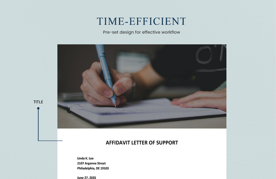 Affidavit of Support for a Friend Template