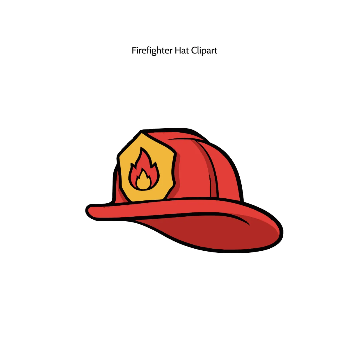 Free Firefighter Hat Vector Clipart (PNG, SVG) to Edit Online