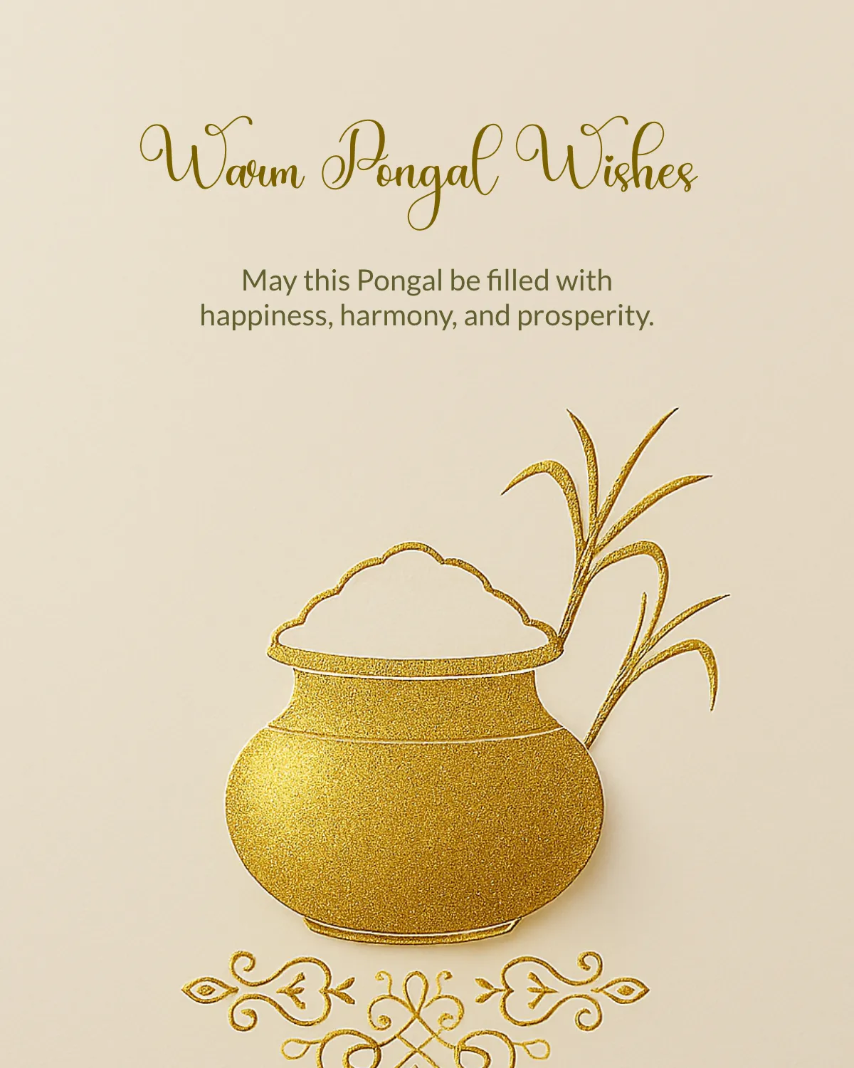Free Pongal Wishes Instagram Post Template to Edit Online