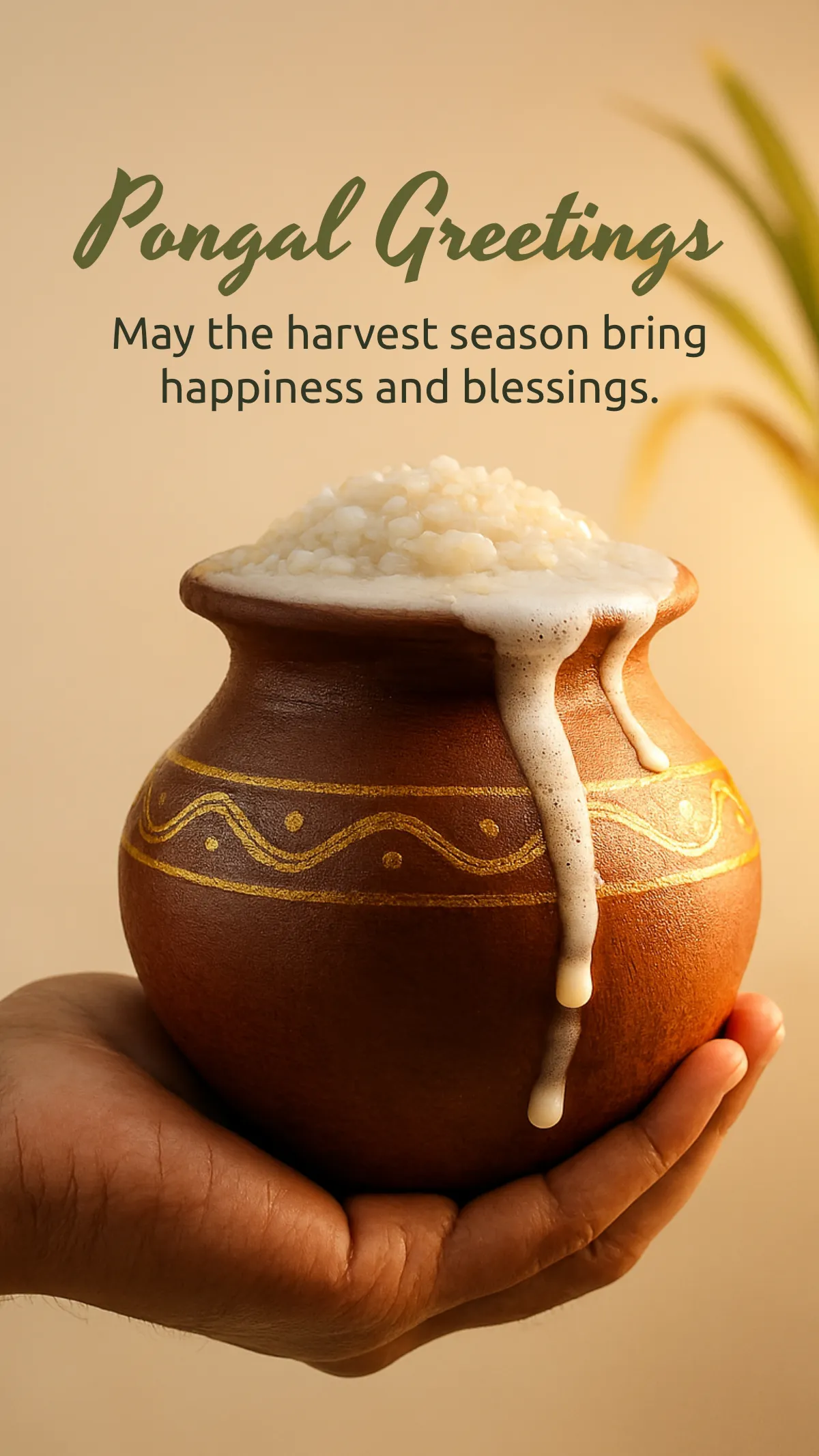 Free Pongal Wishes Instagram Story Template to Edit Online