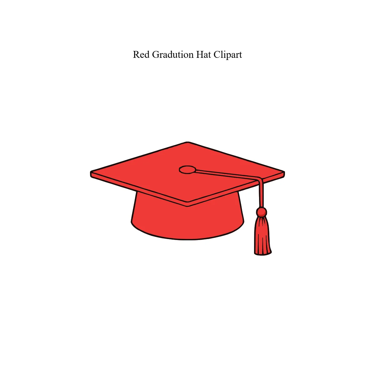 Free Red Gradution Hat Vector Clipart (PNG, SVG) to Edit Online