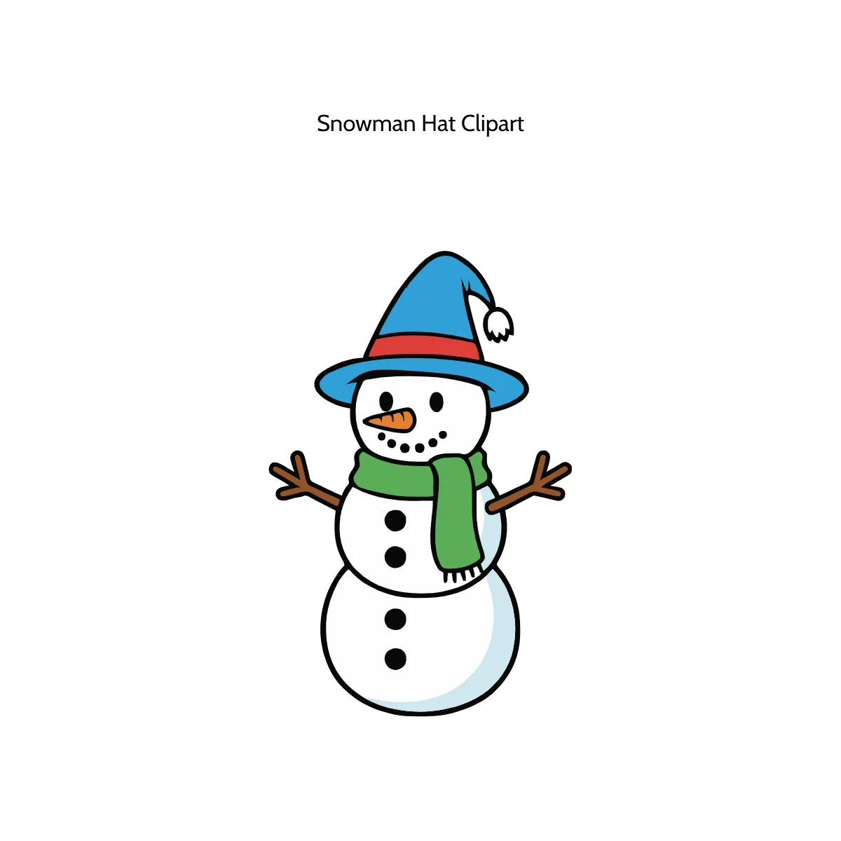 Free Snowman Hat Vector Clipart (PNG, SVG) to Edit Online