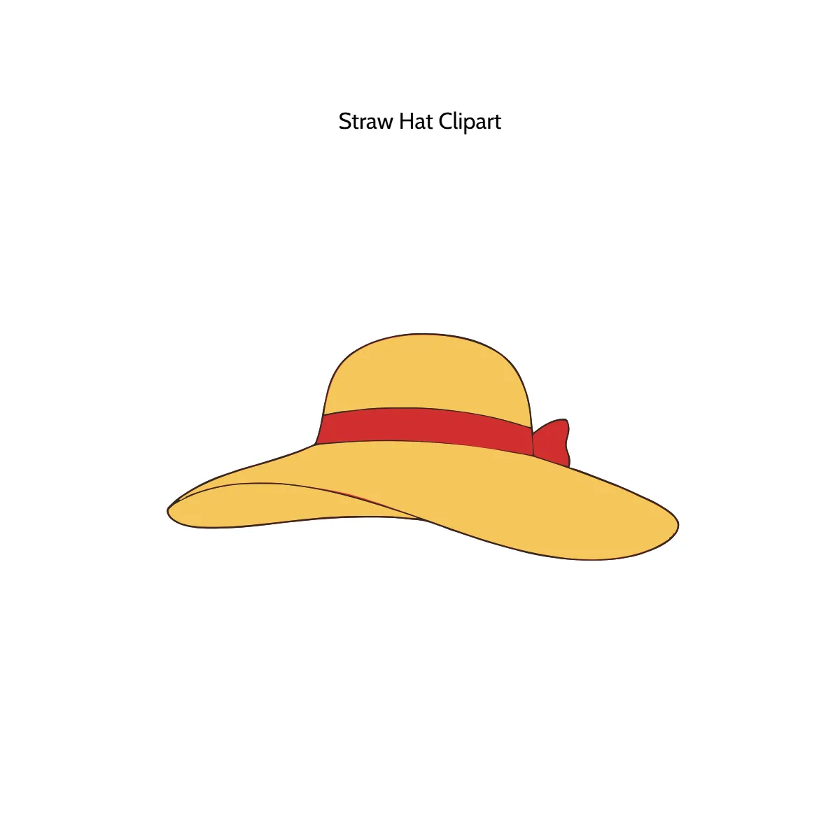 Free Straw Hat Vector Clipart (PNG, SVG) to Edit Online