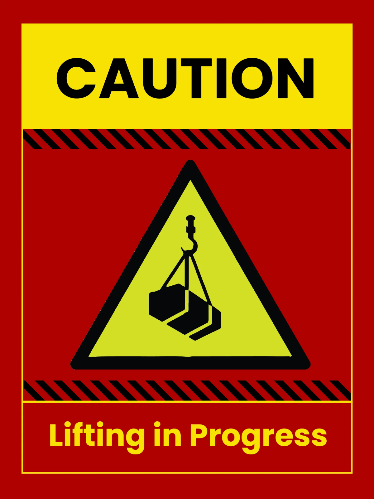 Free Construction Lifting  Sign Template to Edit Online
