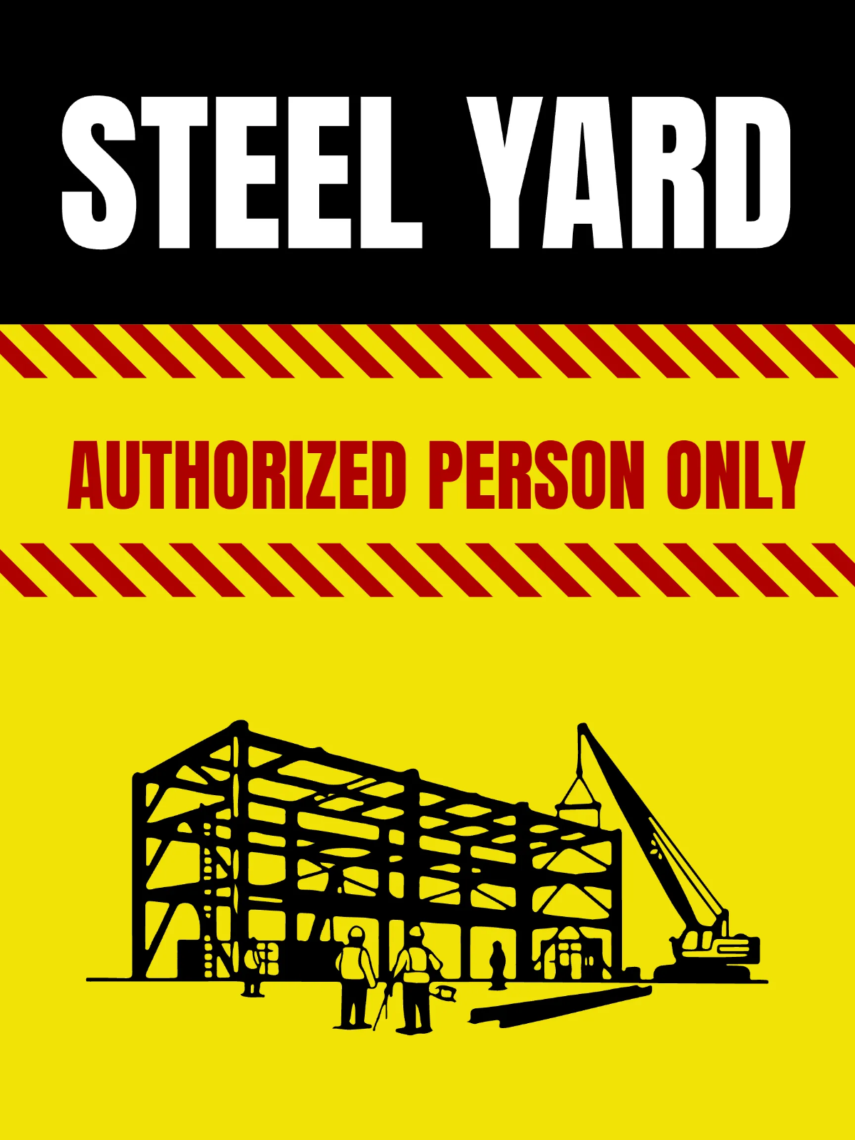 Free Construction Steel Yard Sign Template to Edit Online